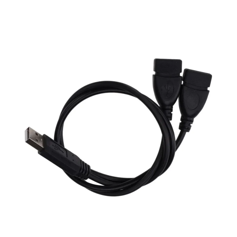 

1000pcs USB 2.0 A Male to Dual Usb Female Data Hub Y Splitter Cable Power Adapter Extension Cord for Laptop