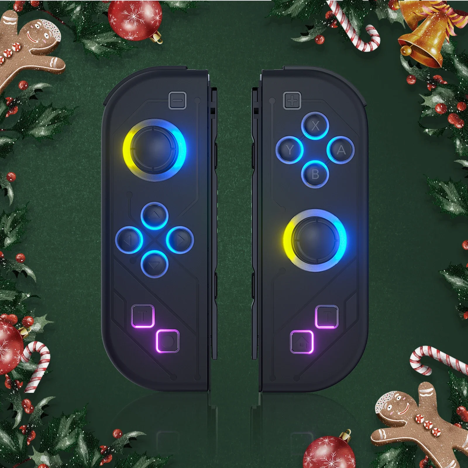 

RGB Wireless Switch Controller For Nintendo Switch/Lite/Oled/Android/Pc Joy Pad Gamepads With BT 5.2/ Dual Vibration/Wake Up