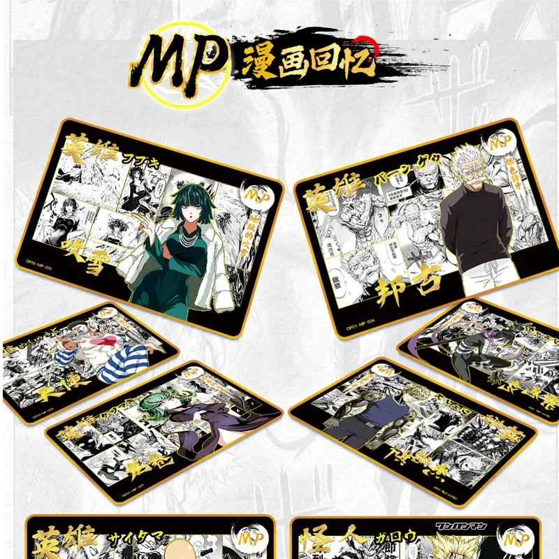 Cartes de collection One Punch Man pour enfants, figurines d'anime japonaises originales, cartes de jeu, cadeaux d'anniversaire et de Noël, jouet de table de combat pour enfants