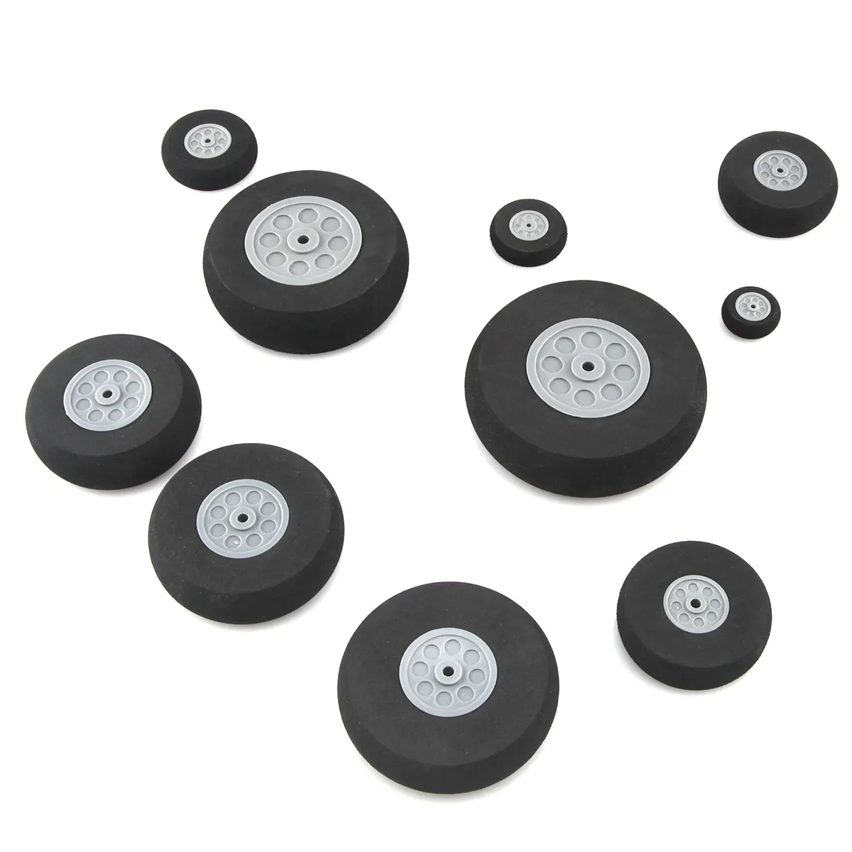 1 par de peça de avião RC roda de esponja super leve para carro de avião modelo RC de 20 mm a 80 mm