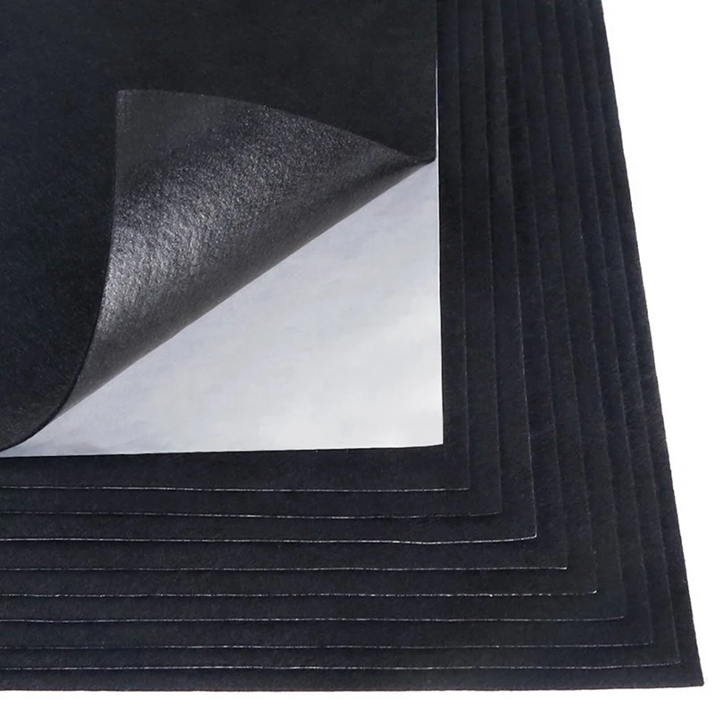 Black Adhesive Back Felt Sheets Fabric Sticky Back Sheets Self-Adhesive Durable And Water Resistant, 30 PCS