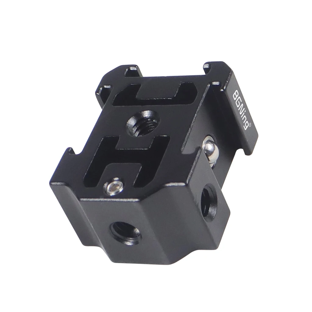 Kamera Blitzschuh Mount Adapter Aluminium Triple Cold Shoe Halterung Stativ Kugelkopf Monitor für DJI Mic 2 Studio Video Licht Stehen – Detail 4