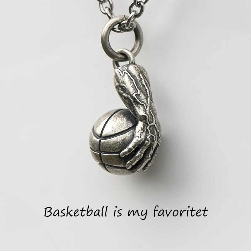 Basketball Is My Favorite Basketball Pendant Necklace Long Chain Basketball Players Party Jewelry Anniversary Gifts