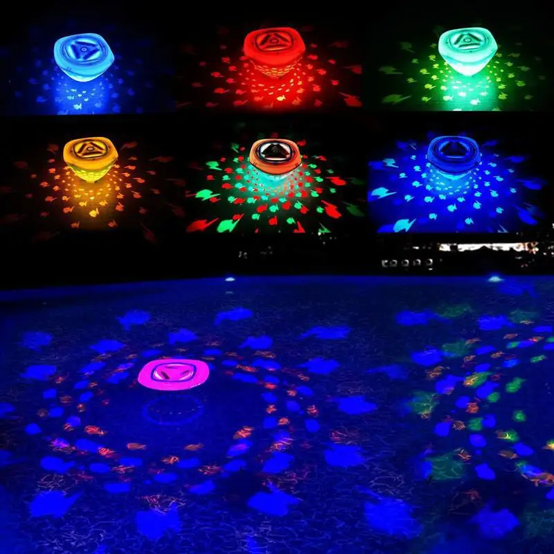 

Smart Projection Lamp Bathtub Swimming Pool Light Led Seven-Color Atmosphere Diving Decoration Water Float Underwater Lamps