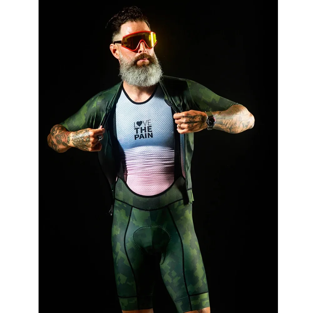 

Love The Pain Pro Team Bike Cycling Jersey Set Men's Summer Mountain Uniform Ropa Ciclismo Maillot Hombre Bicycle Clothing Suit