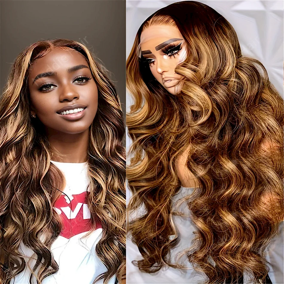 

30 40 inch Highlight wig human hair 13x6 hd Lace Frontal 13x4 Body Brazilian Wigs Loose Wave Cheap Wig Choice For Women