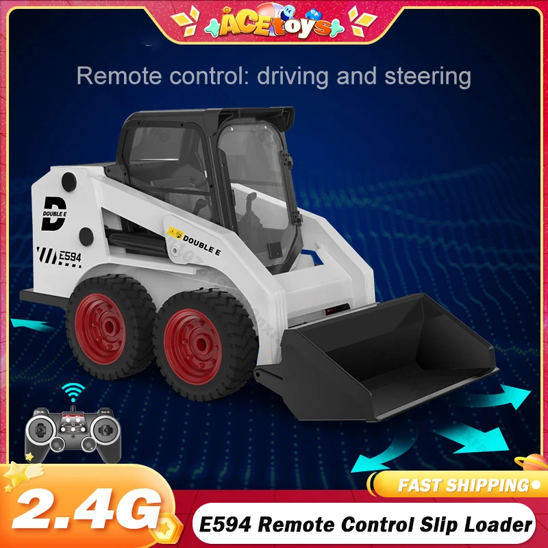 

Double E E594 Remote Control Slip Loader 1:14 Toy Car RC Truck 2.4G Engineering Vehicle Skid Steer Excavators Christmas Gifts