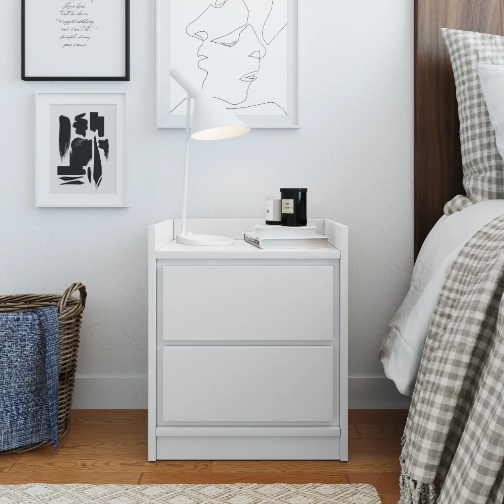 

Modern Low Profile Nightstand Storage Cabinet, Storage Box, Luxury Shelf Living Essentials Nightstands for Bedroom Furniture