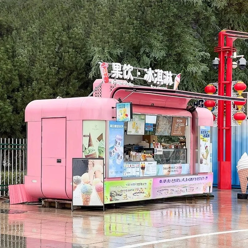 Luxury Bakery Mobile Food Truck With Full Kitchen Custom Burger Food Carts And Ice Cream Food Trailers For Europe
