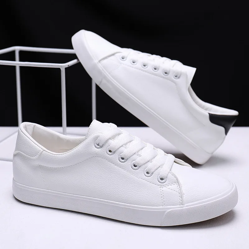 

Spring Autumn 2022 Shoes Men Solid Thick-soled Fashion Sneakers Round Toe Low Cut Lace-up Breathable Casual Shoes Male Sneakers