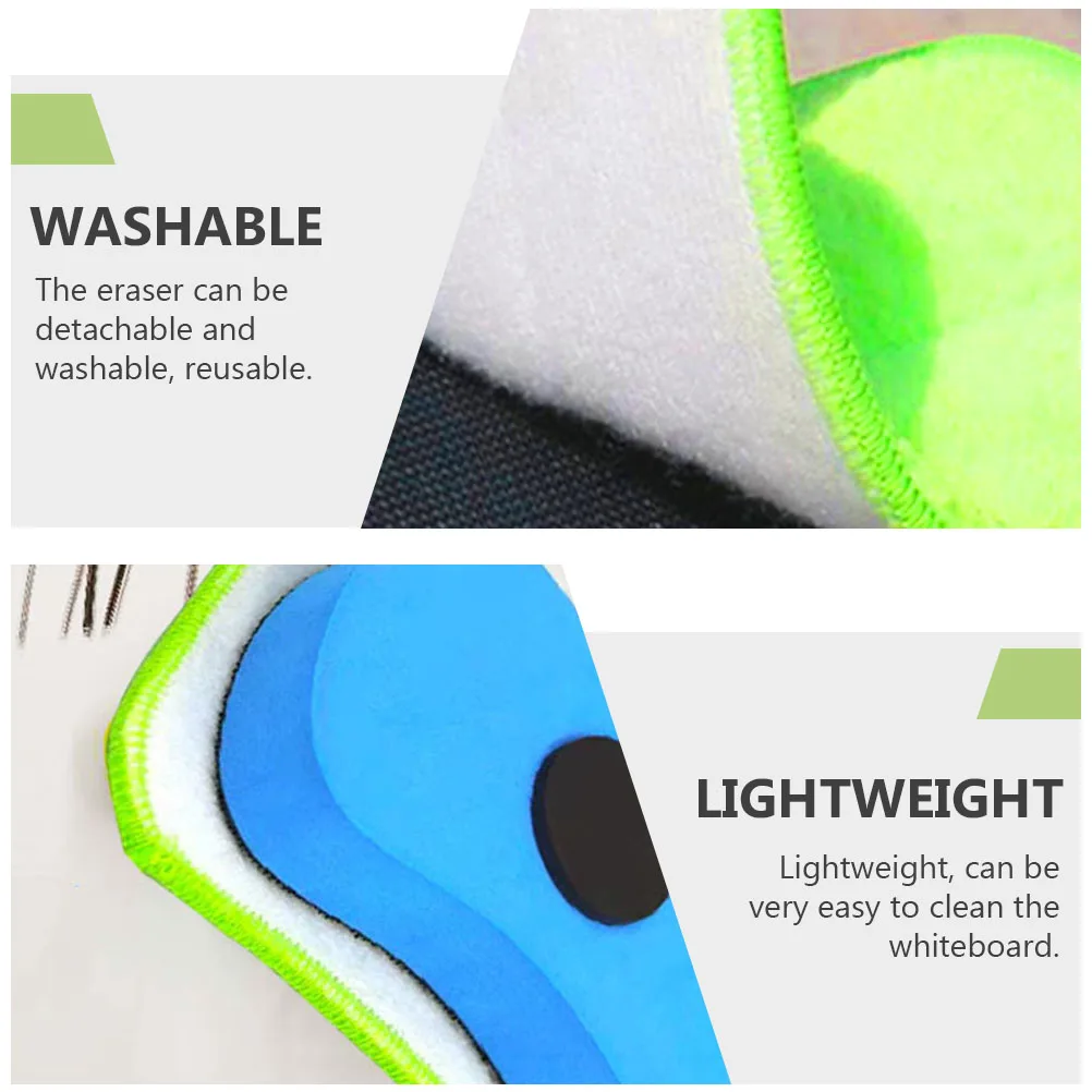 3 Stück waschbarer magnetischer Whiteboard-Radiergummi, abnehmbarer Eva-Schwammreiniger für Büro, Schule, staubfreier Brettwischer, wiederverwendbar