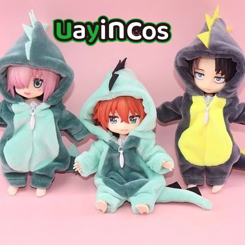 Ropa de muñeca OB11 hecha a mano Genshin Impact Xiao Dinosaur Monster, trajes de ropa, accesorios BJD, accesorios de juego de muñecas, juguete de Anime para niños