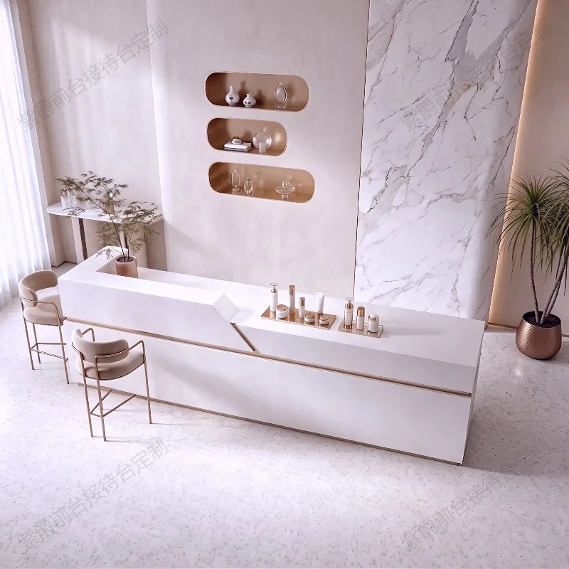 Salon Company Reception Desks Design Restaurant Hotel Luxury Bar Shop Reception Desks Modern Comptoire Accueil Trendy Furniture