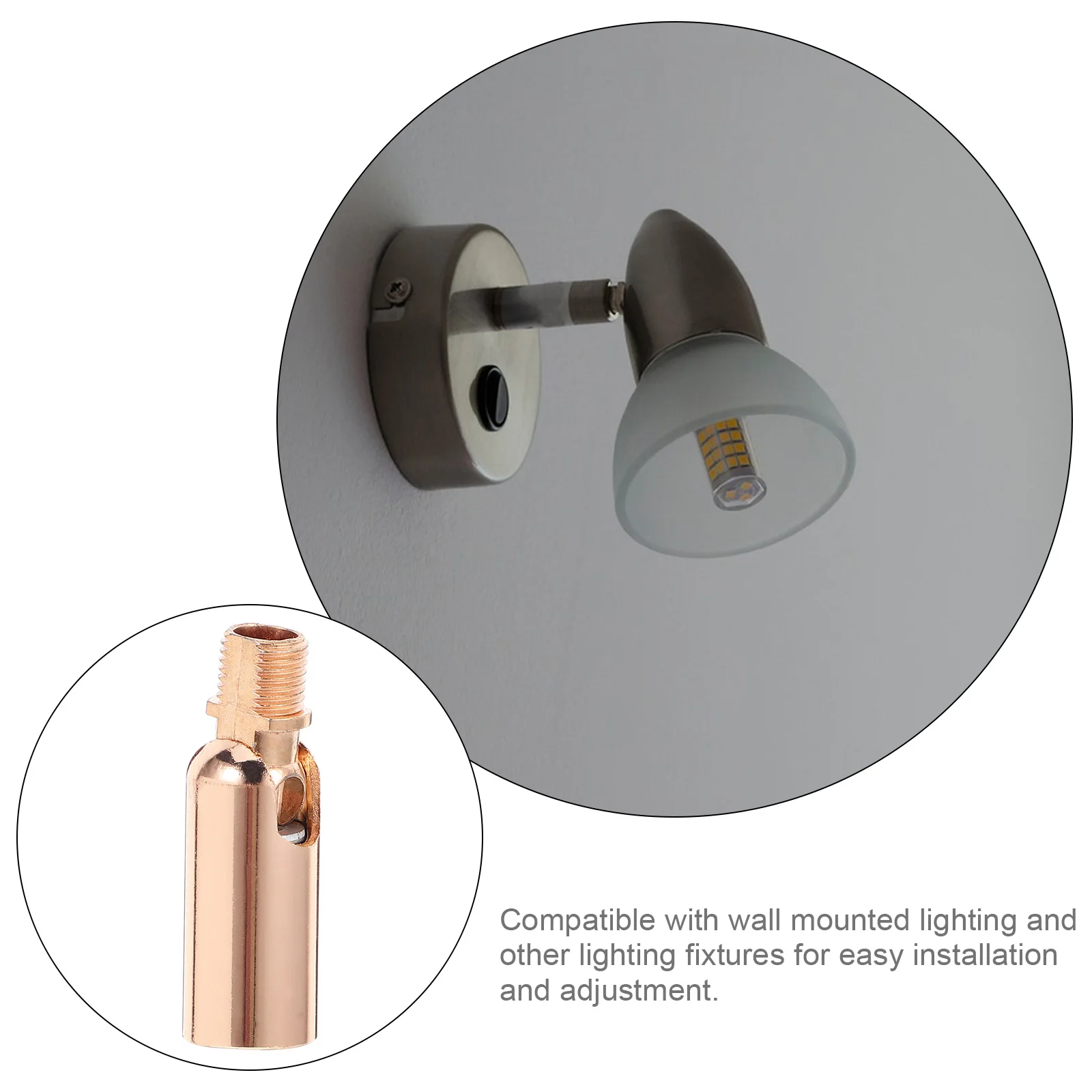 

2pcs Swivel Head Light Adapter Alloy Canopy For Wall Lamp Pendant Suspension Sloped Ceiling Converter Socket Extender Bathroom