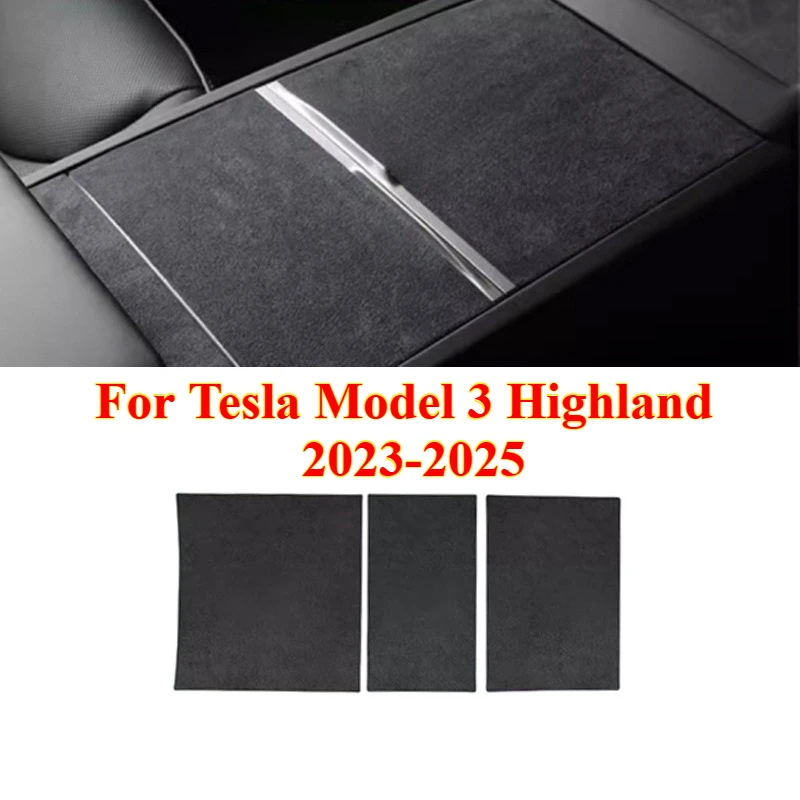 

For Tesla Model 3 Highland 2023-2025 Made of Alcantara Center Console Cover Panel Trim Sticker Car Interior Tuning Accessories