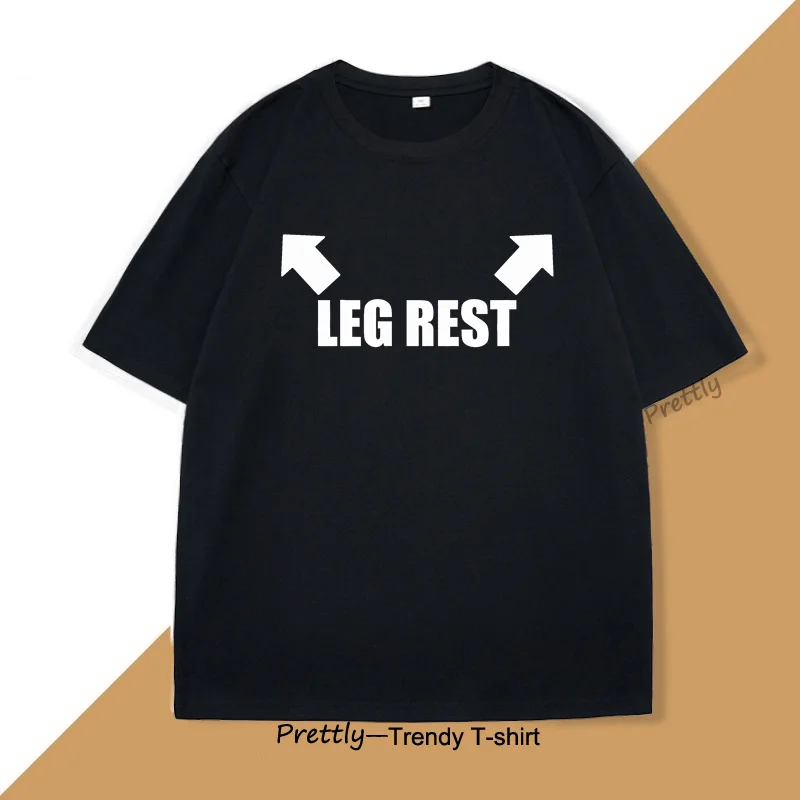 Men's Pure Cotton T-shirt Leg Rest From 2025 Is Comfortable, Breathable and Of High Quality. It Is Suitable for Beach Travel