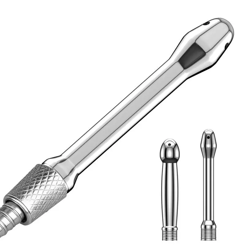 HOT！1Pcs Stainless Steel Porous Two Rods Bathroom Toiletries Shower Showerhead Portable Gym Household Novel Showerhead Model