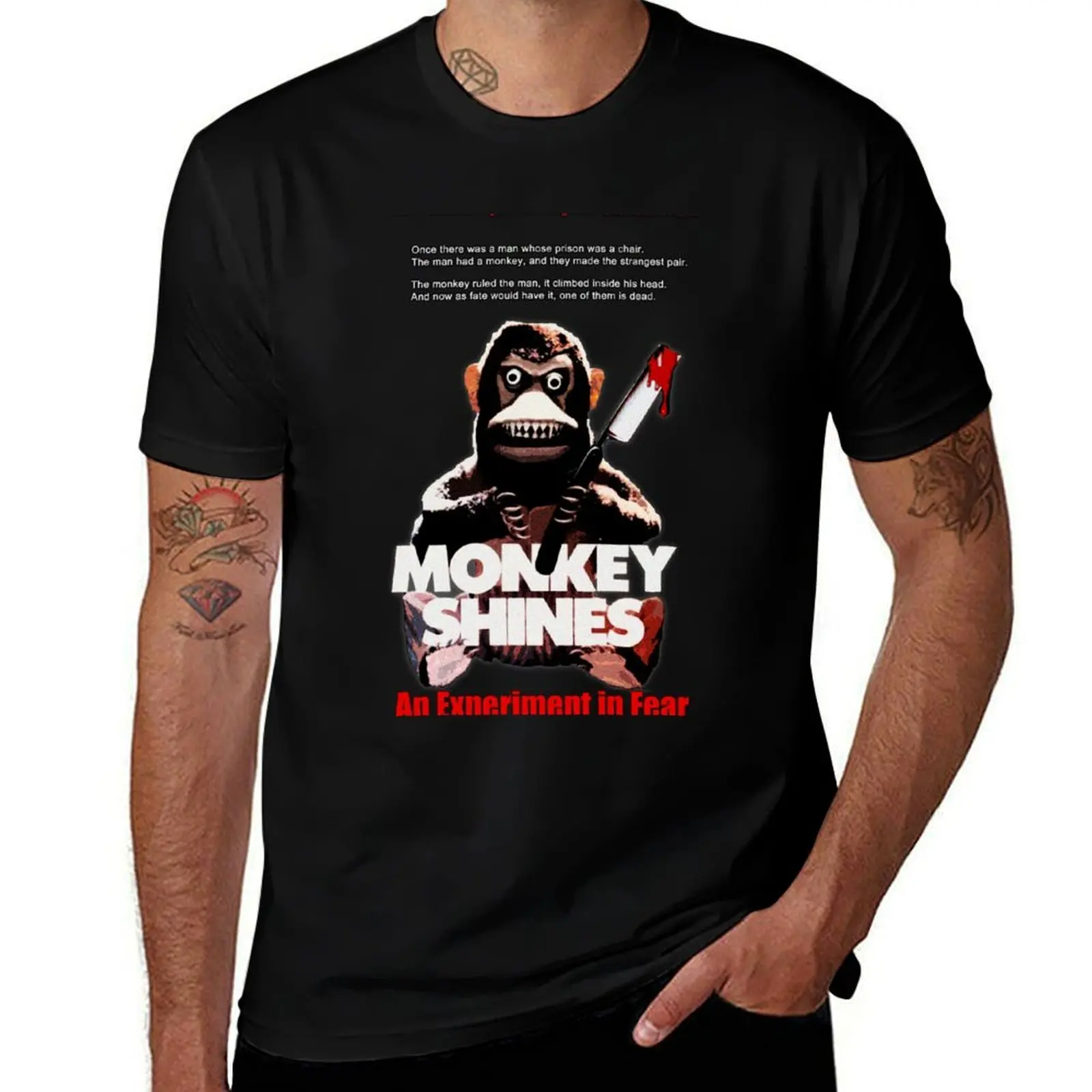 

George Romero's MONKEY SHINES T-Shirt funny t shirts man t shirt men 100% cotton luxury brand T-Shirt