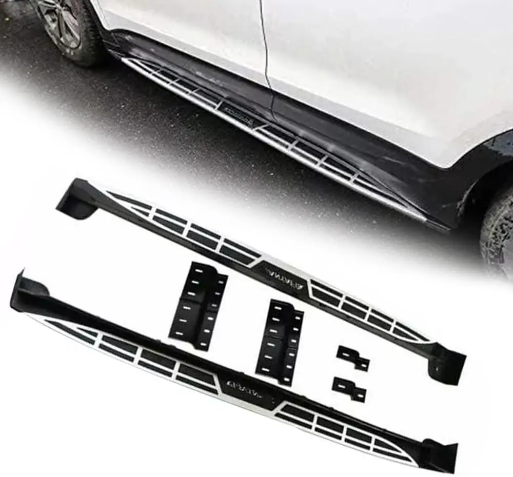 

Фиксированная 2 шт. беговая доска подходит для Hyundai Santa Fe Sport 2013-2018, боковые ступеньки дверей, аксессуары для Nerf Bars с кронштейнами