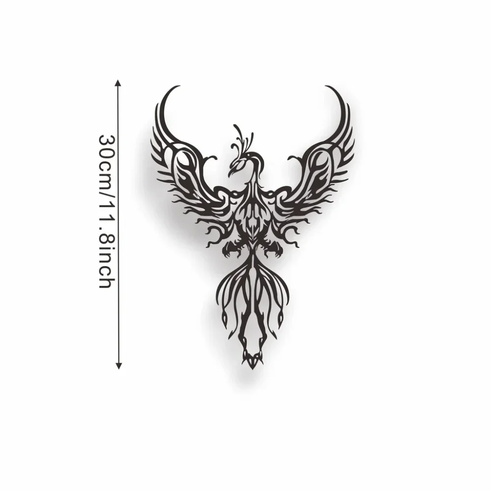 Metal Phoenix Design Hanging Wall Decor - Art for Indoor Living Room, Office, and Home Wall Decor, Stylish Metal Home Decor
