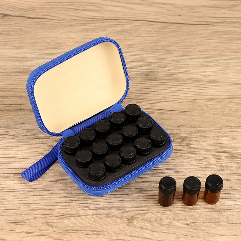 15 Bottles Essential Oil Case Protects For 1ml 2ml Rollers Essential Oils Bag Travel Carrying Storage Bag Organizer