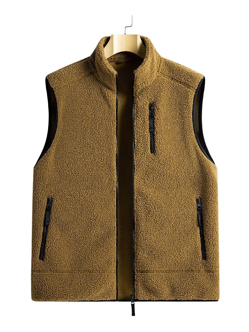 

Новый мужской осенне-зимний уличный жилет для альпинизма, повседневный теплый флисовый толстый универсальный модный жилет без рукавов