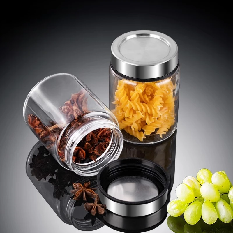 

Double vertical glass seasoning box, seasoning jar combination, kitchen supplies household Daquan