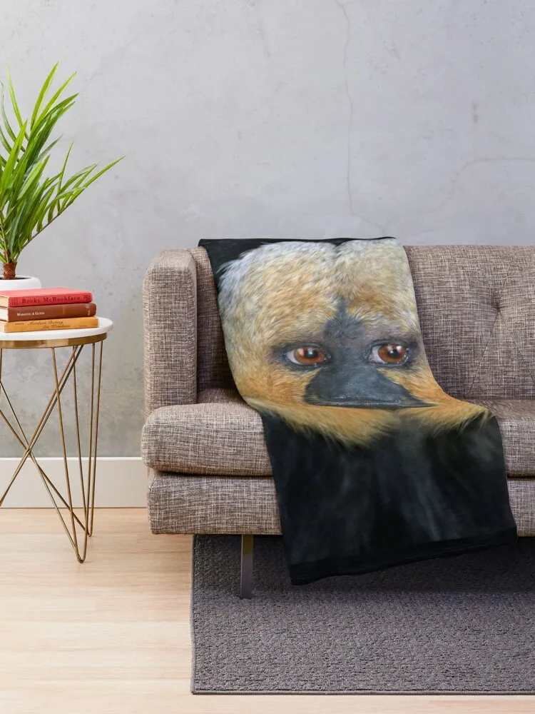 White-faced Saki Monkey Throw Blanket blankets and throws Picnic Blankets