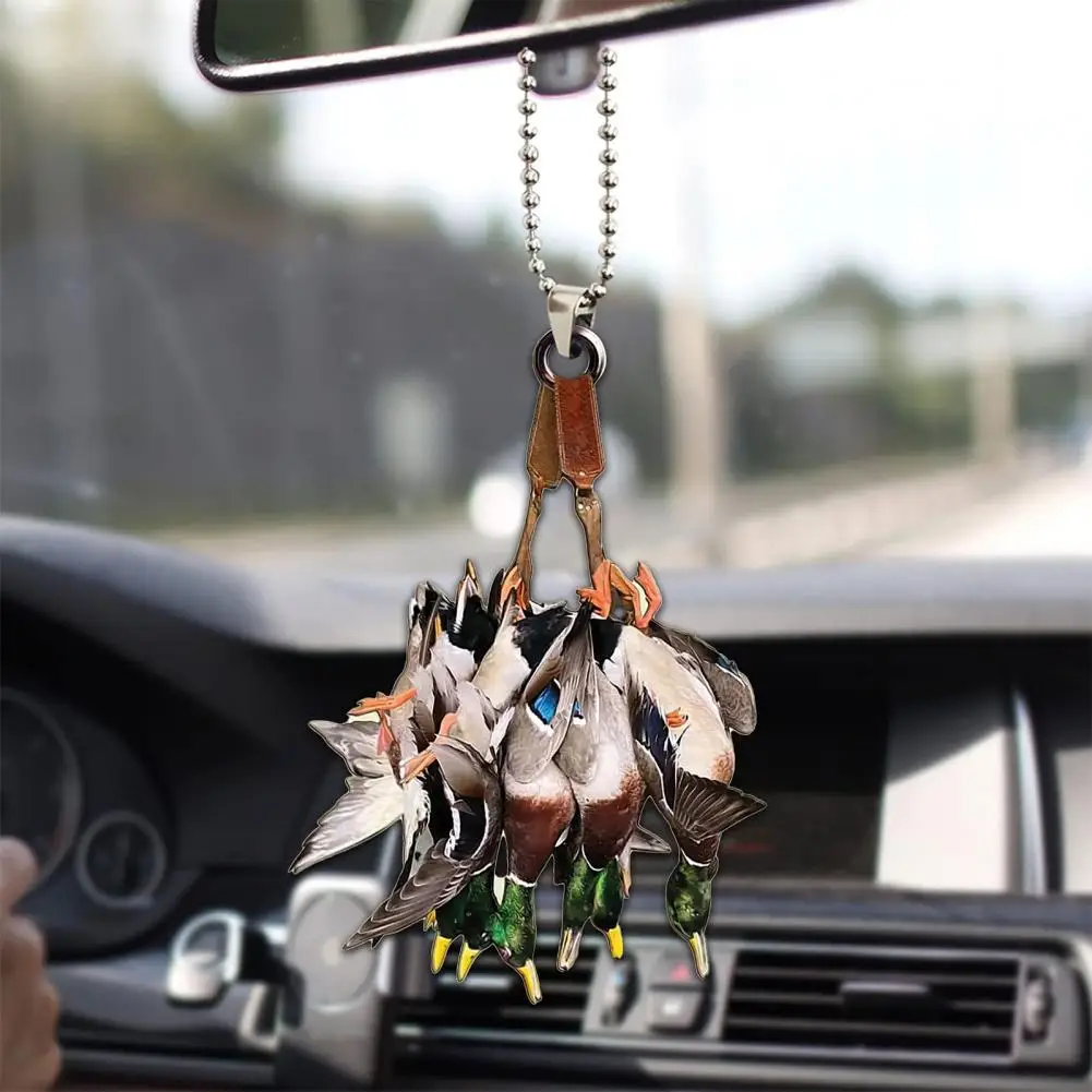 

Holiday Decor Mallard Duck Pendant Deer Hanging Ornament Set for Xmas Tree Car Rear View Mirror 2d Flat for Backpack for Duck