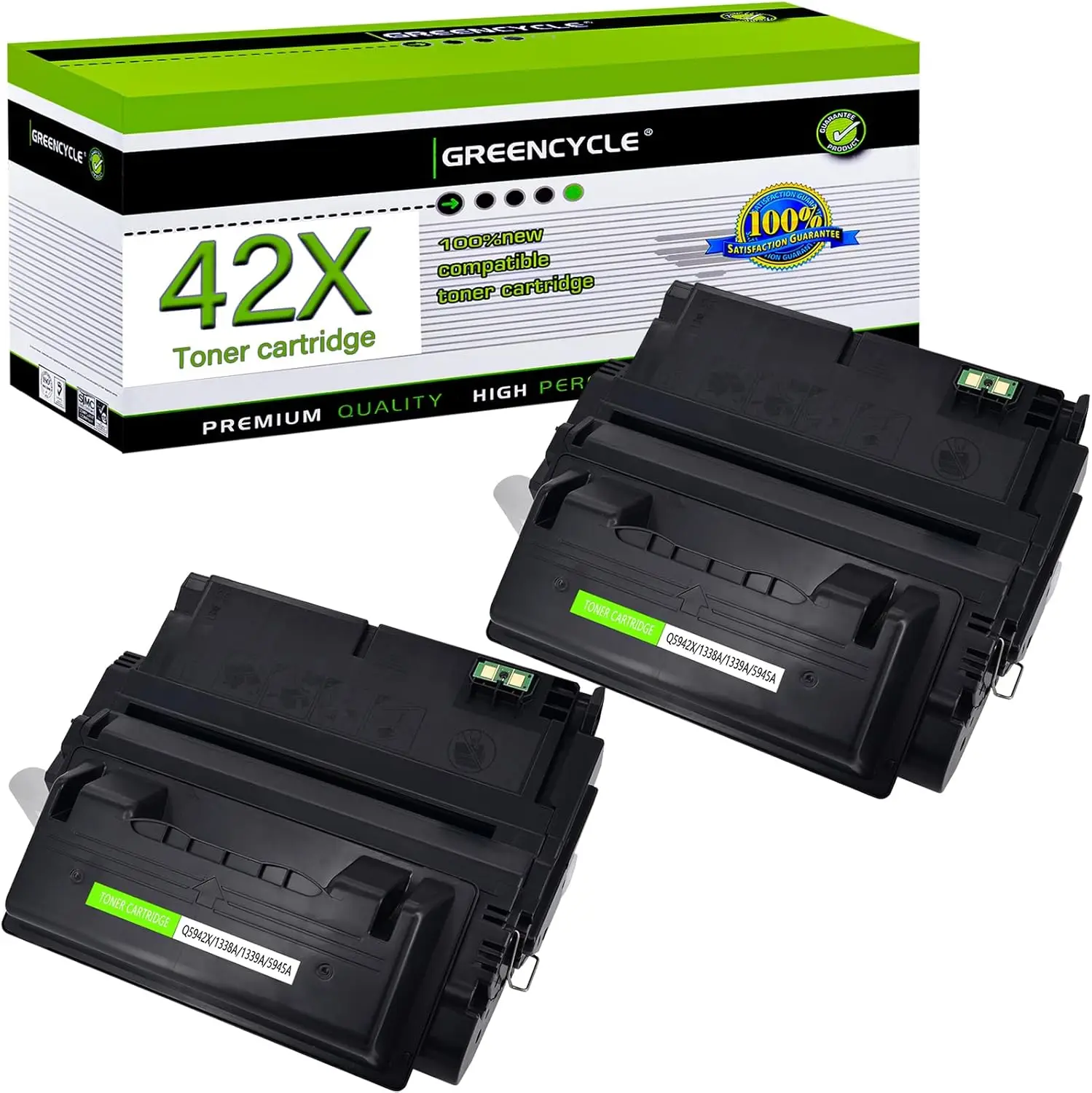 Greencycle  High-Yield Compatible Toner Cartridge Replacement for HP 42X Q5942X Q1338A Use with Laserjet 4250 4250N 4250TN Print