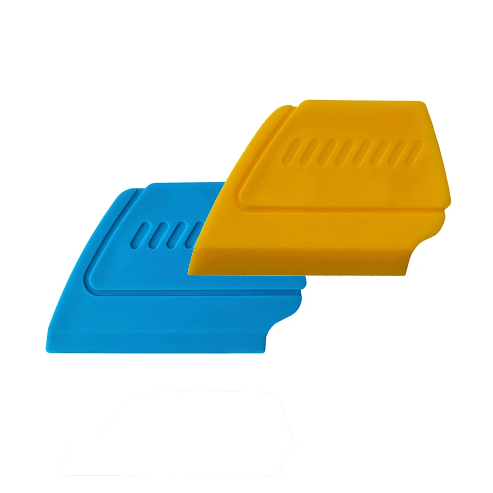 2 pcs set mini plastic scraper car dirty clean scraper glass hard soft scraper vinyl film packaging installation tool