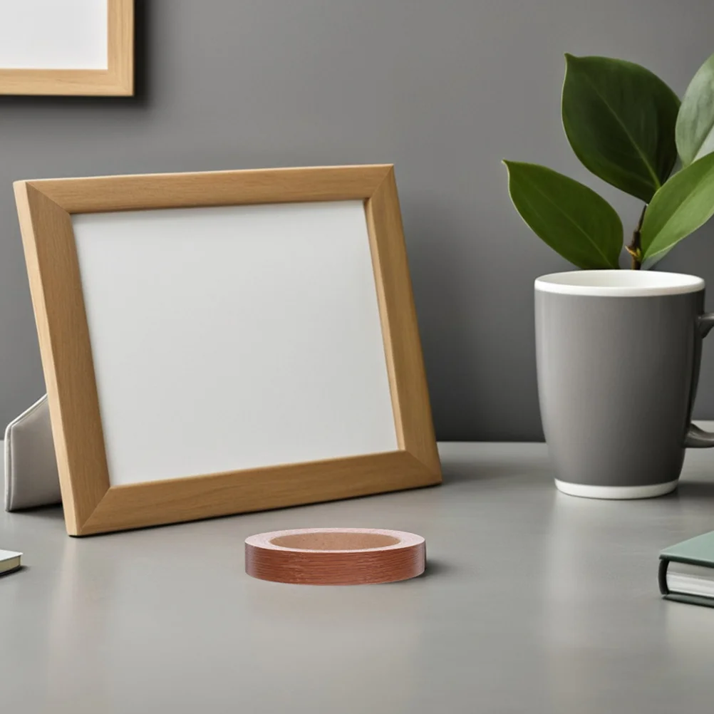 

2 Rolls Wood Grain Tape Self-Adhesive Furniture Edge Banding Easy Apply Cabinet Edge Trim Floors Doors Repair Doors Repair Tape