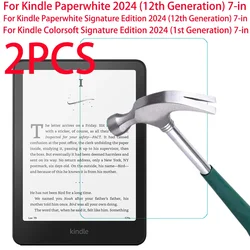 2PC For Kindle Paperwhite 2024 (12th Generation) 7-in For Kindle Colorsoft Signature Edition 7'' Tempered Glass Screen Protector