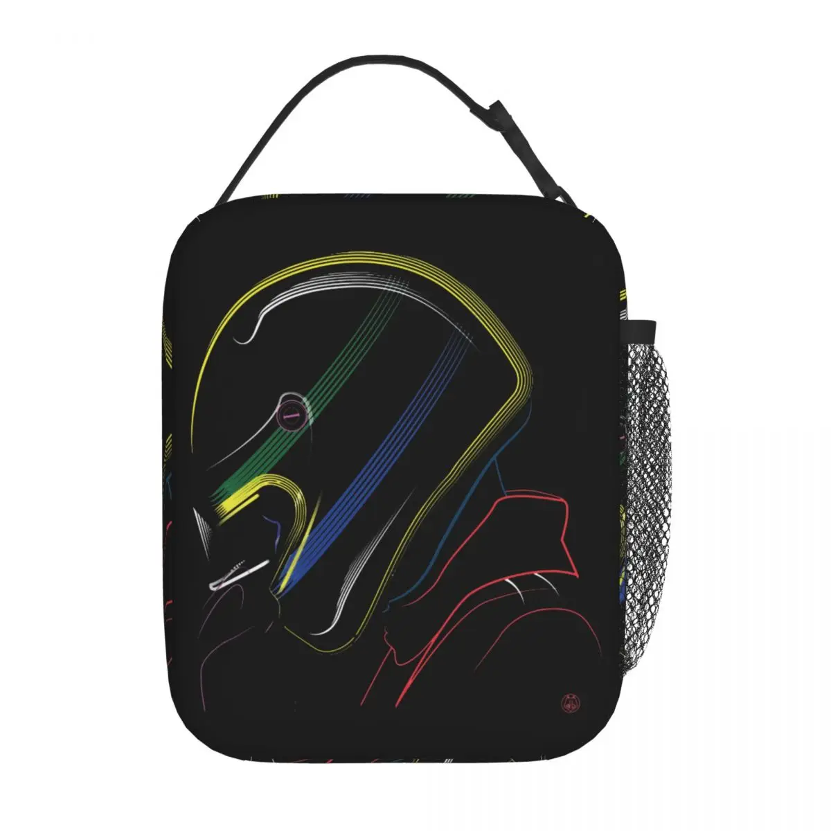 Ayrton Senna Helmet Insulated Lunch Bag Large Reusable Thermal Bag Tote Lunch Box School Picnic Bento Pouch