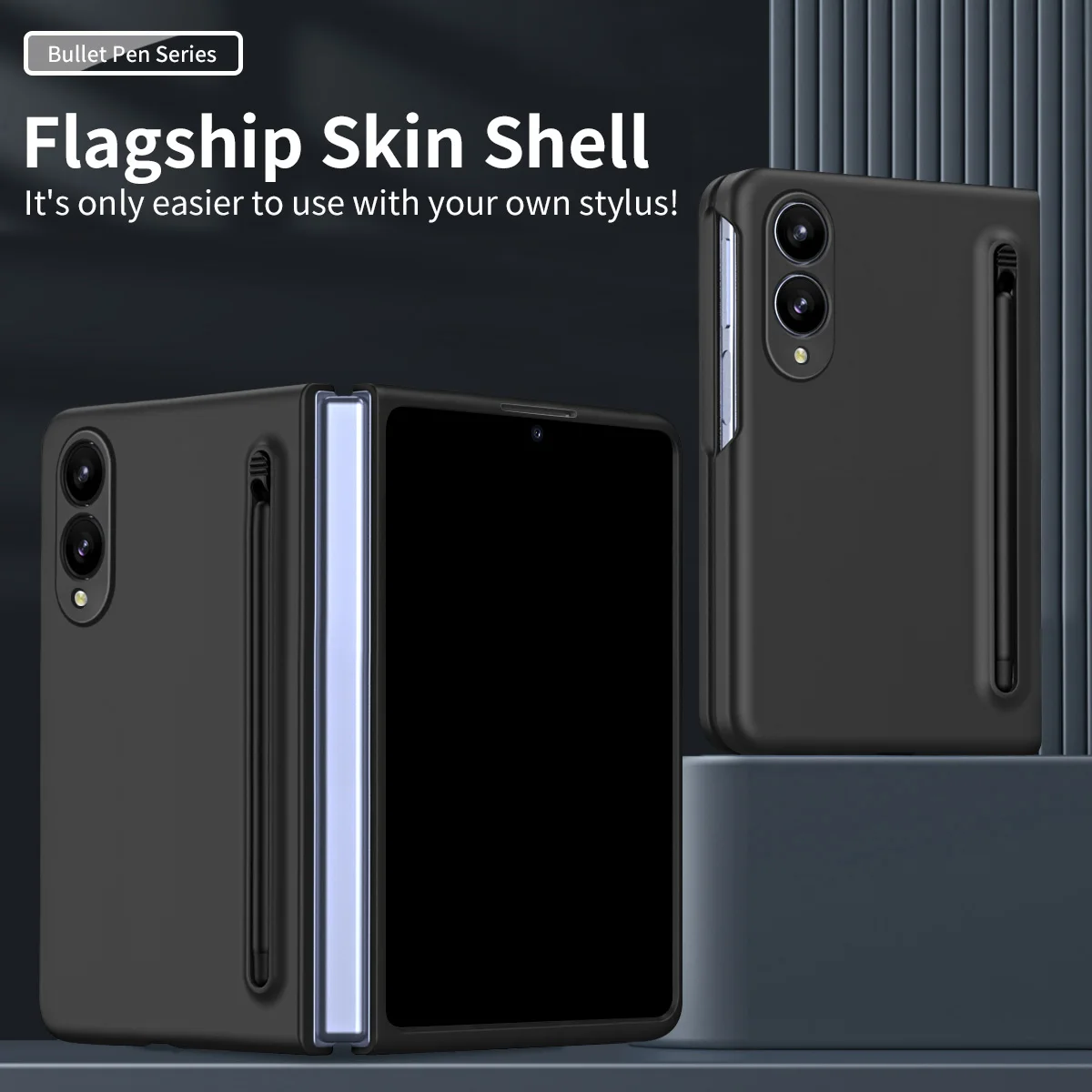 Für Samsung Galaxy Z Fold8 Faltbare 5G-Hülle mit integriertem Stylus-Spen-Slot, stoßfeste, harte PC-Hülle mit matter Displayschutzfolie.