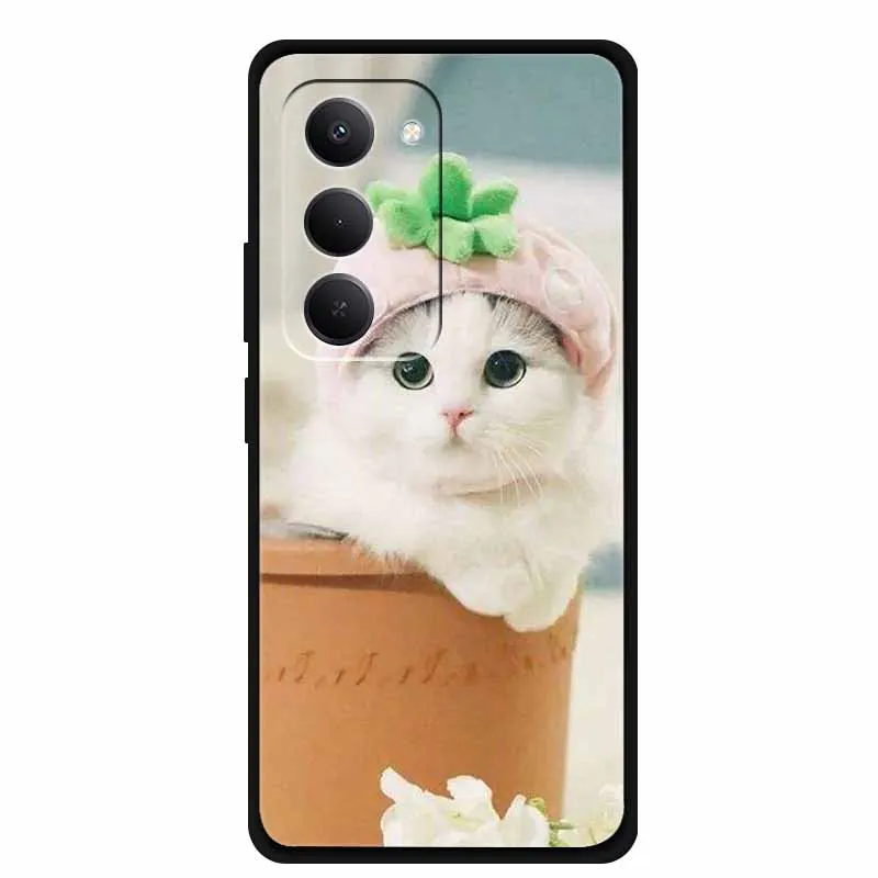 غطاء لهاتف Xiaomi Redmi 15 15C 15 C من السيليكون حافظة هاتف من البولي يوريثان Funda لهاتف Redmi15 واقي خلفي أسود ناعم أنيمي كابا