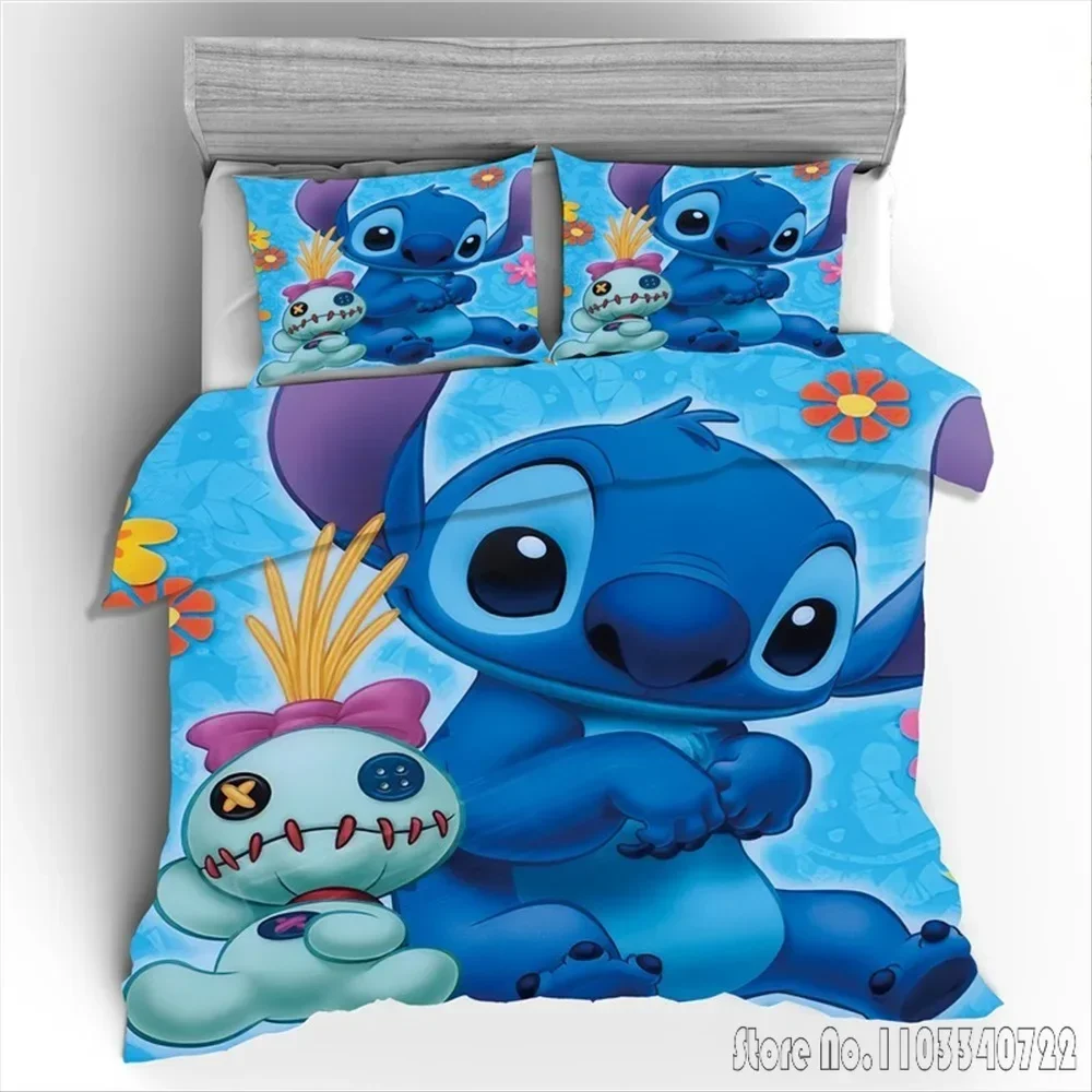  Lilo & Stitch Love Child Duvet Cover Set HD Comforter Cover for Kids Bedding Sets Bedclothes Bedroom Decor