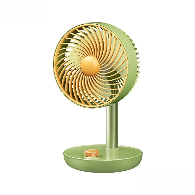 

Retro desktop small fan 3600mAh shaking head large wind silent mini timing electric fan ZF07