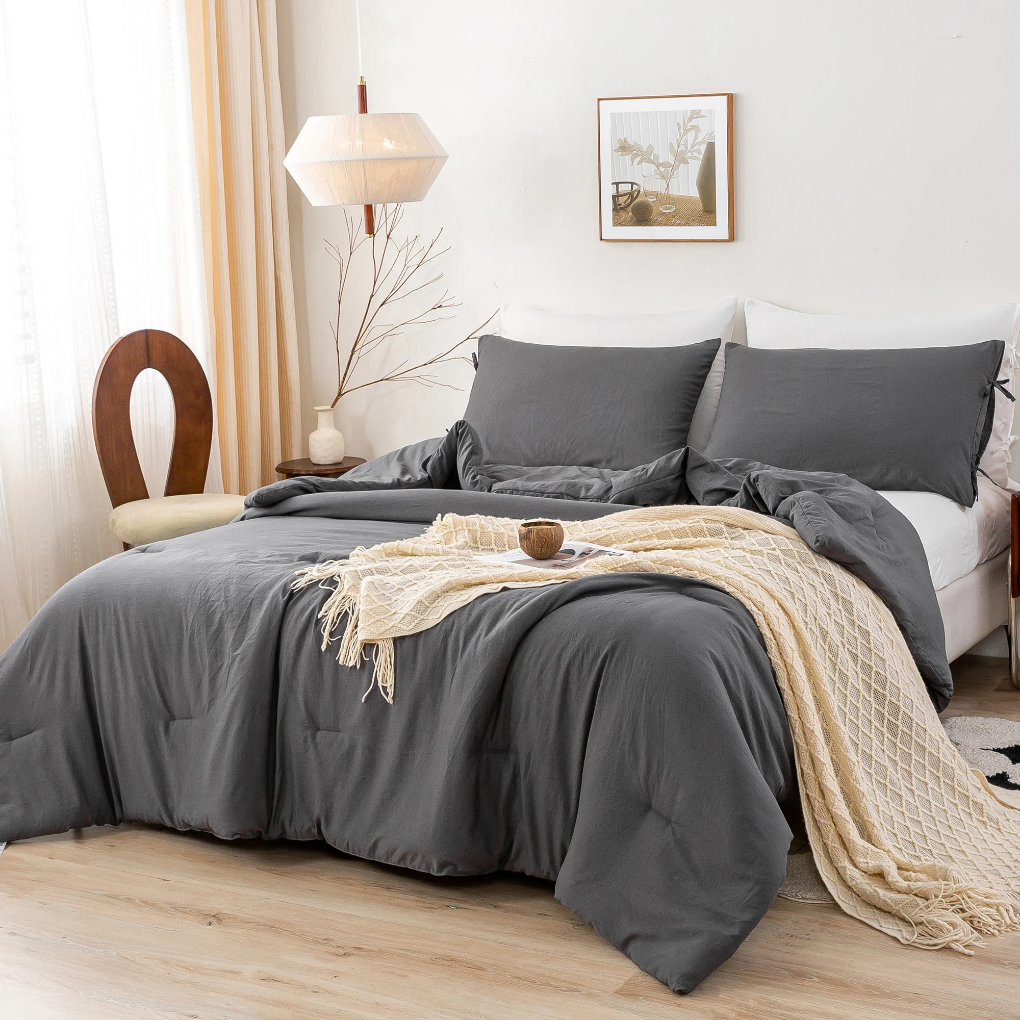 

Softness Twin XL Size Comforter Set Lightweight Cozy Modern Polycotton Bed Blanket for Kids 1 Down Alternative & 1 Pillowcase