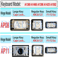 Replacement Individual AP08 AP11 UK KEYBOARD Keys KeyCap Hinge For Macbook  13'' 15'' A1466 A1369 A1425 A1398 A1502 2010-2015