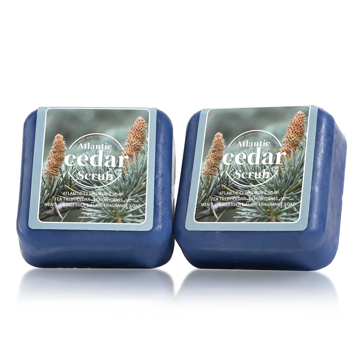 Men's Cedar Essential Oil Soap Travel Portable Hotel Soap Deep Cleansing Woody Fragrance Handmade Soap, Face and Body Soap - Image 5