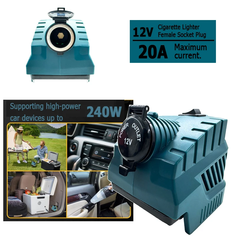 18V To 12V Step Down Converter For Makita 18V Cigarette Lighter Adapte Voltage Regulator Car/Vehicle Refrigerator Power Supply