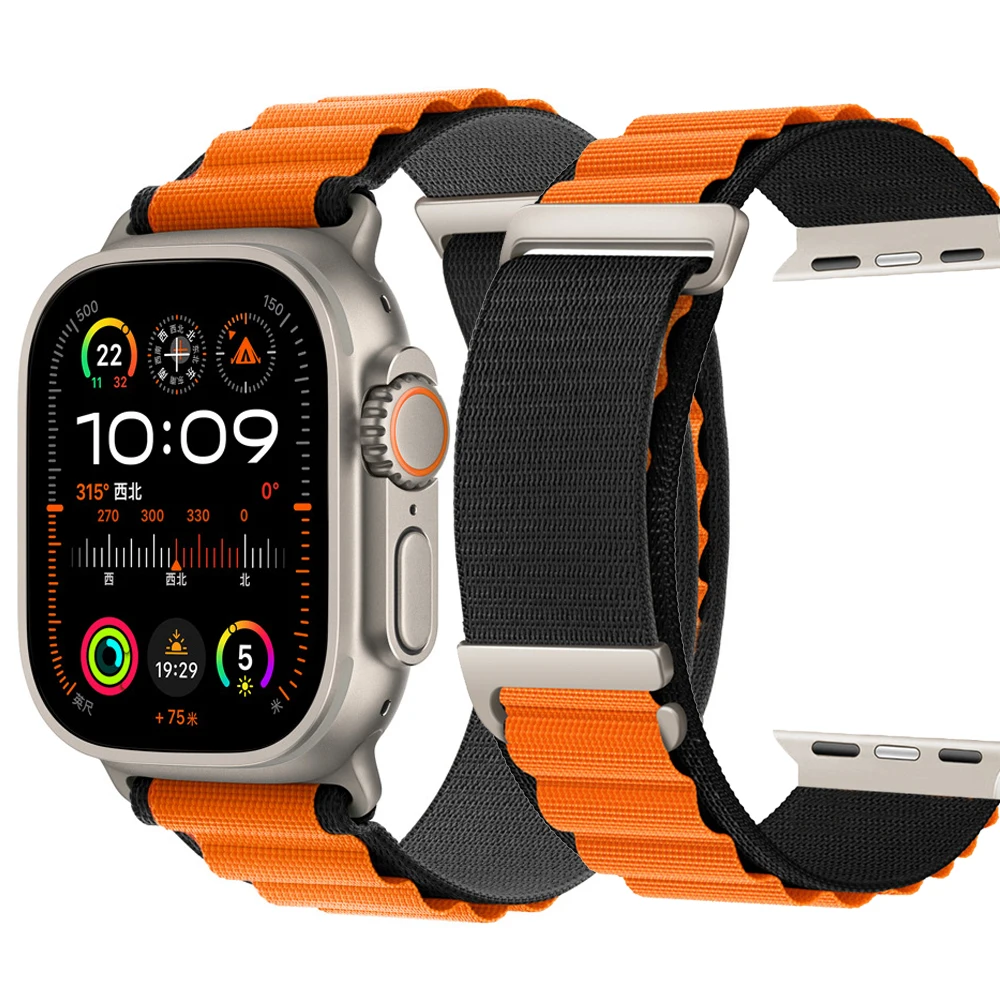 Alpine Loop Correa for apple watch ultra 2 49mm band nylon strap iwatch 45mm 44mm 42mm 9/8/7/6/5/se/4/3 sports band bracelet