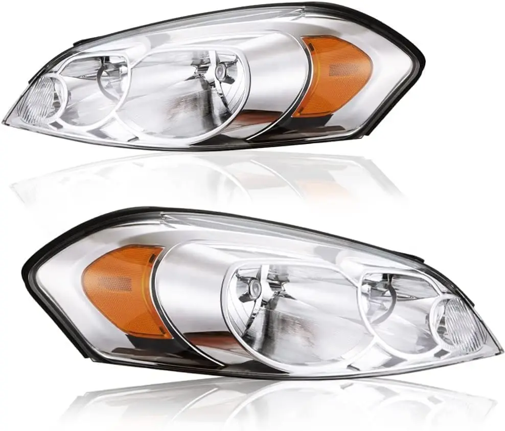 

Headlights Front Assembly Left&Right Pair Fit 2006-2007 Chevy Monte Carlo/2006-2013 Chevy Impala/2014-2016 Chevy Impala Limited