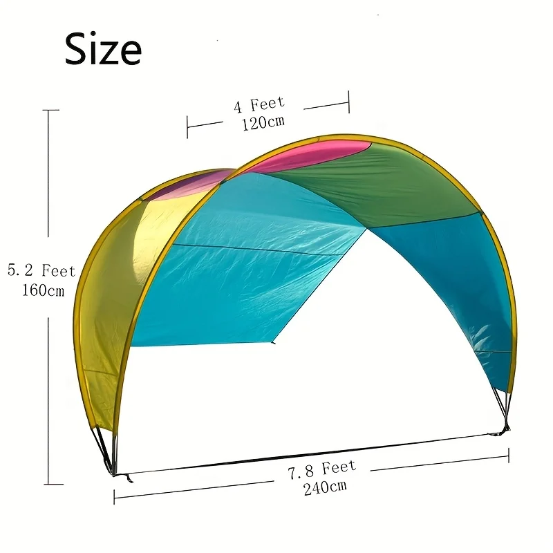 خيمة الشاطئ خيمة ظلة خيمة العشب خيمة ملونة ظلة المظلة، مع قوس قزح ظلة-التخييم ظلة المظلة،