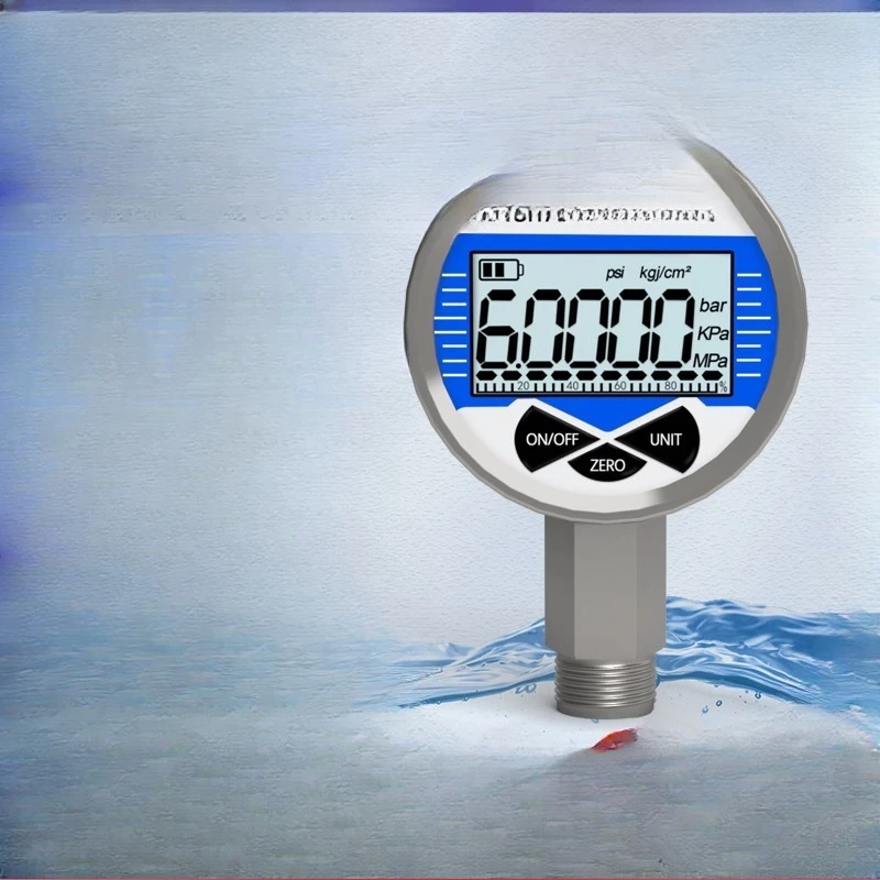 High Precision Compact Digital Pressure Gauge Digital Pressure Gauge Electronic Precision Stainless Steel Negative Pressure