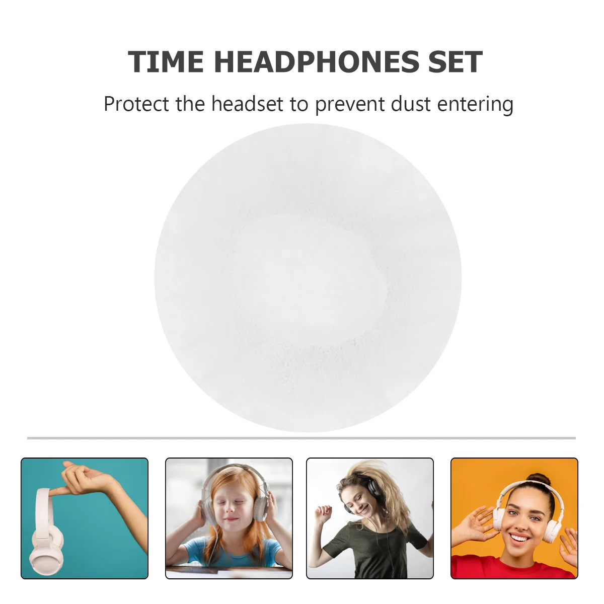 

50Pairs Headphone Ear Cover Disposable Stretchable Sanitary Protector Sweatproof Lightweight Cover for Headset Travel