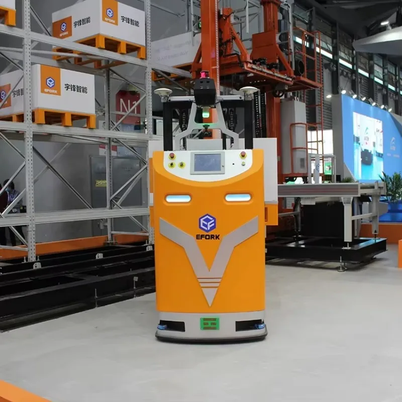 Aisle AGV Robot Efork Manufacturer Very Narrow for Intelligent Storage Warehouse Material Handling Stacking