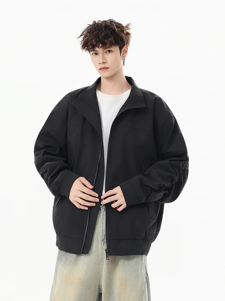 

Boyue Повседневная одежда с воротником-стойкой Jaet ex Свободная рабочая одежда на молнии High Sensation Модная верхняя одежда для мужчин и женщин