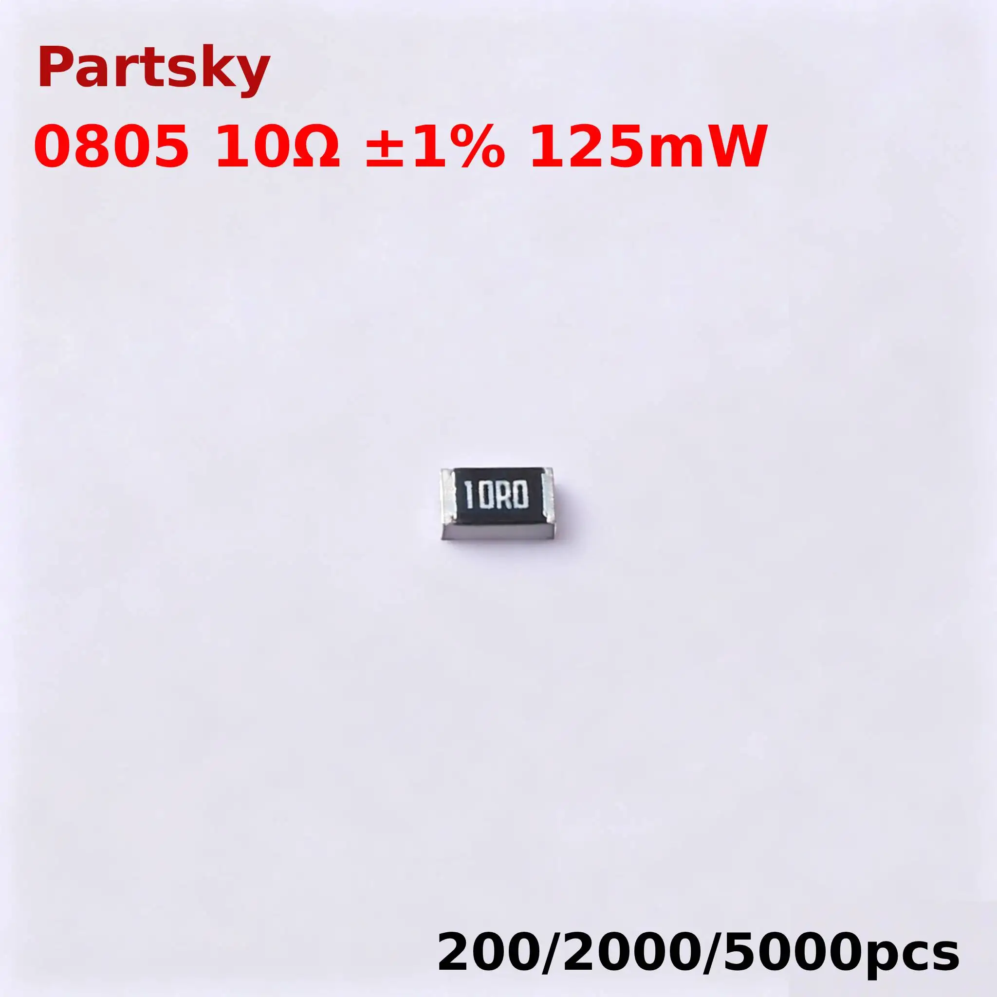 200/2000/5000pcs New RC0805FR-0710RL 0805 10Ω ±1% 125mW thick film resistor In Stock